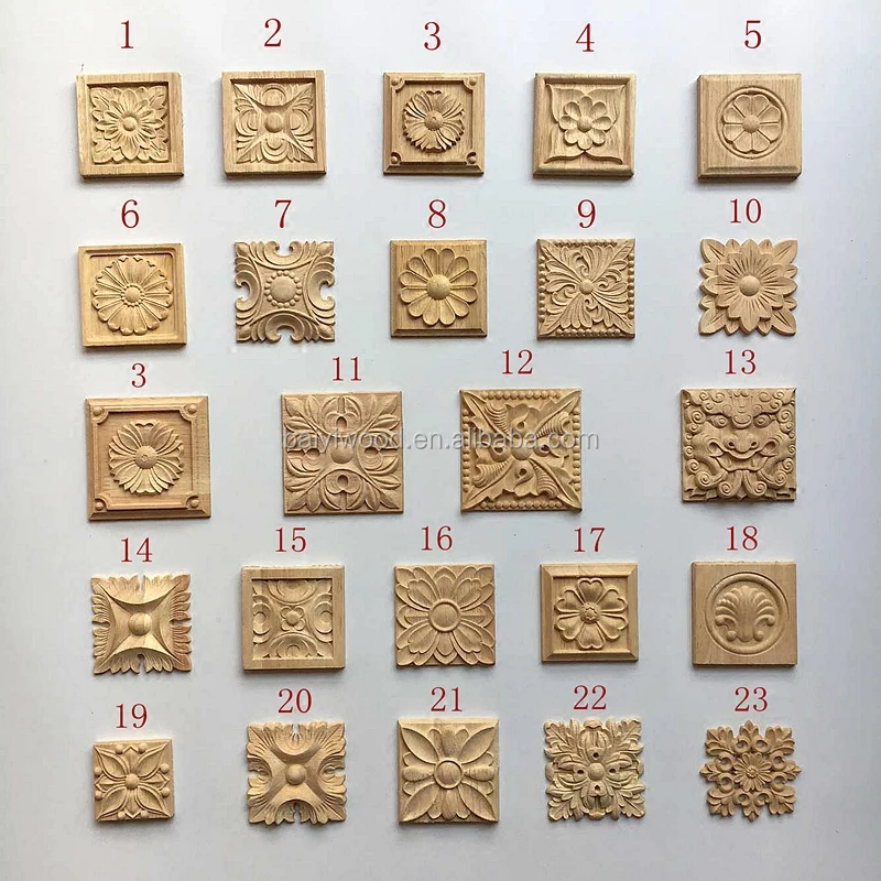 Runde Holzdeko-Applikation Im Vintage-China-Style – Selbst Bemalbar, 20x20cm, Für Türen, Wände & Möbel