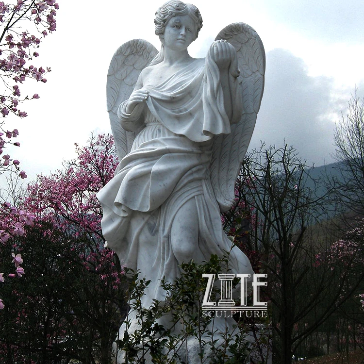 Customized Service Marble Powder Angel wings Statue