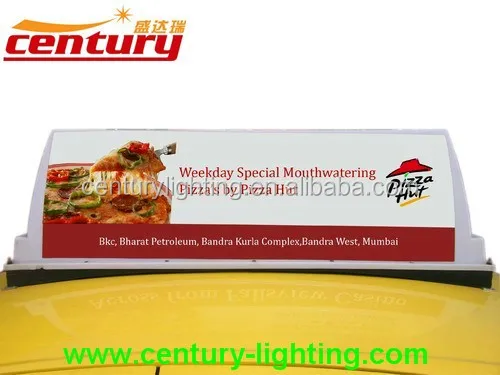 Светодиодная реклама такси с сертификатом CE с 12 В входной вольт из прочного пластика