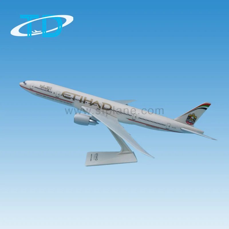 ビジネスギフト エティハド航空 1/200 ボーイング777-300 飛行機模型