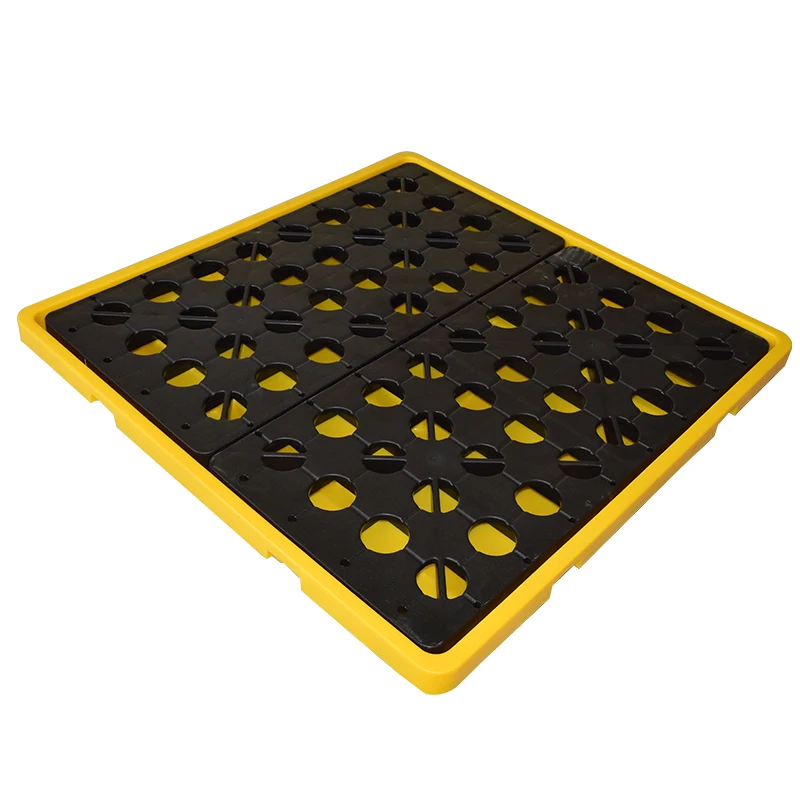 Low Profile Spill Containment 4 Drum Bunded Pallet