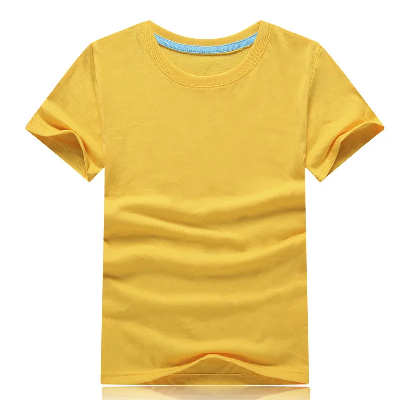 
Лидер продаж на заказ, низкая цена, простые чистые детские футболки из 100% хлопка с коротким рукавом 