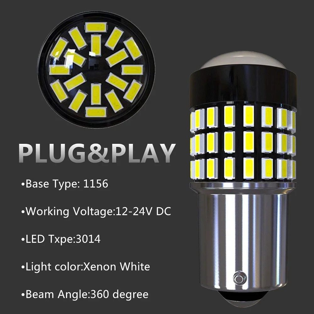 
 Автомобильная светодиодная лампа SANYOU BA15S 1156 7440 7443 Canbus светодиодные лампы с объективом проектор тормоз сигнал поворота Задний фонарь заднего хода  