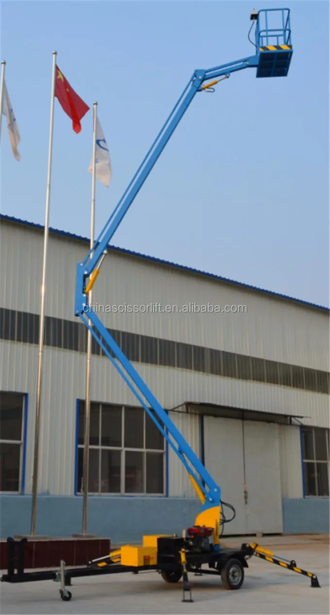 16m Towable Boom Spider Lift Lift Trailer Cherry Picker Tree Trimming