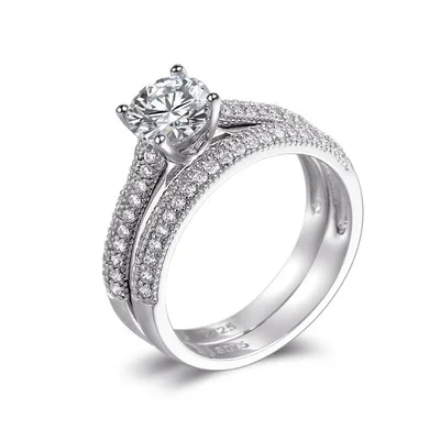 Hot Sale 925 Sterling Silver Jewelry with Cubic Zirconia Paved