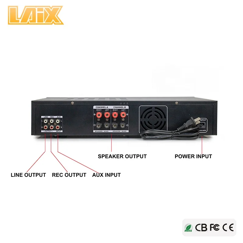Laix Lx-80 Class Power Amp Digital Professional High Quality Rms Ampli Amplifier