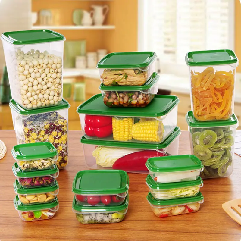 17Pcs Food Storage Container with Lids Stackable Food Storage Box