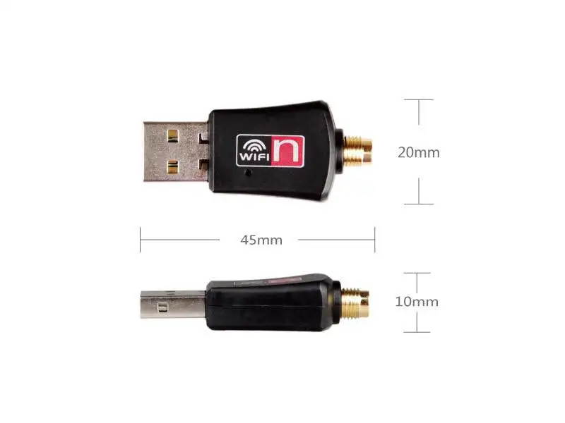 Realtek RTL8192EU 300Mbps USB 2.0 WIFI Adapter with 5dBi Antenna External Wireless 300mbps Transmission Rate Stock Product