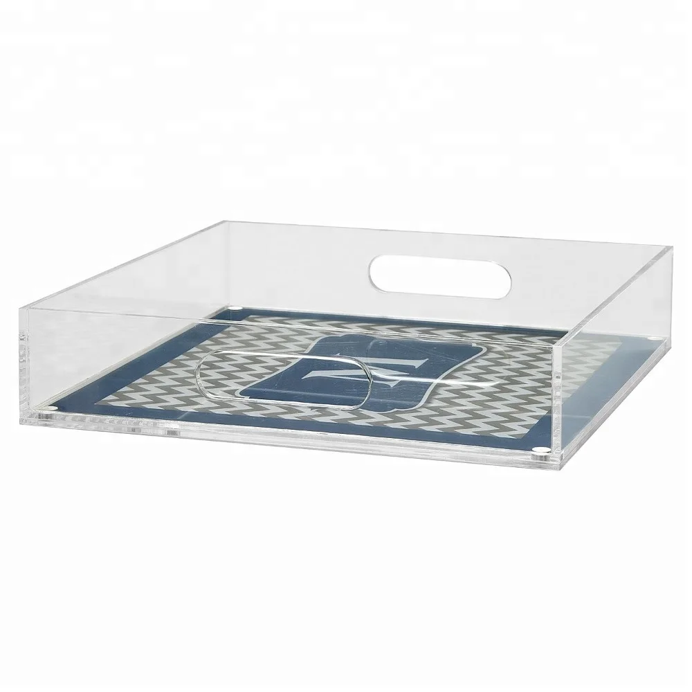 Clear Acrylic Serving Tray with Cutout Handles - China Clear Acrylic  Serving Tray and Acrylic Serving Tray price