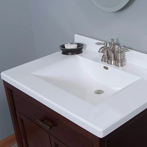 Pure White Stone Countertop Kitchen Top or Vanity for Hotel