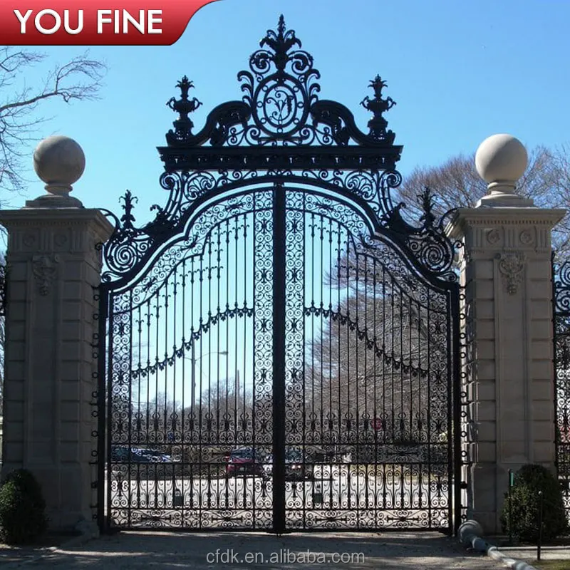 New Design Beautiful Casting Iron Main Gate for Sale
