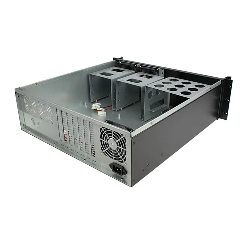 3U 19 Inch Rack Mount Computer Case with Cooling Fans & HDD
