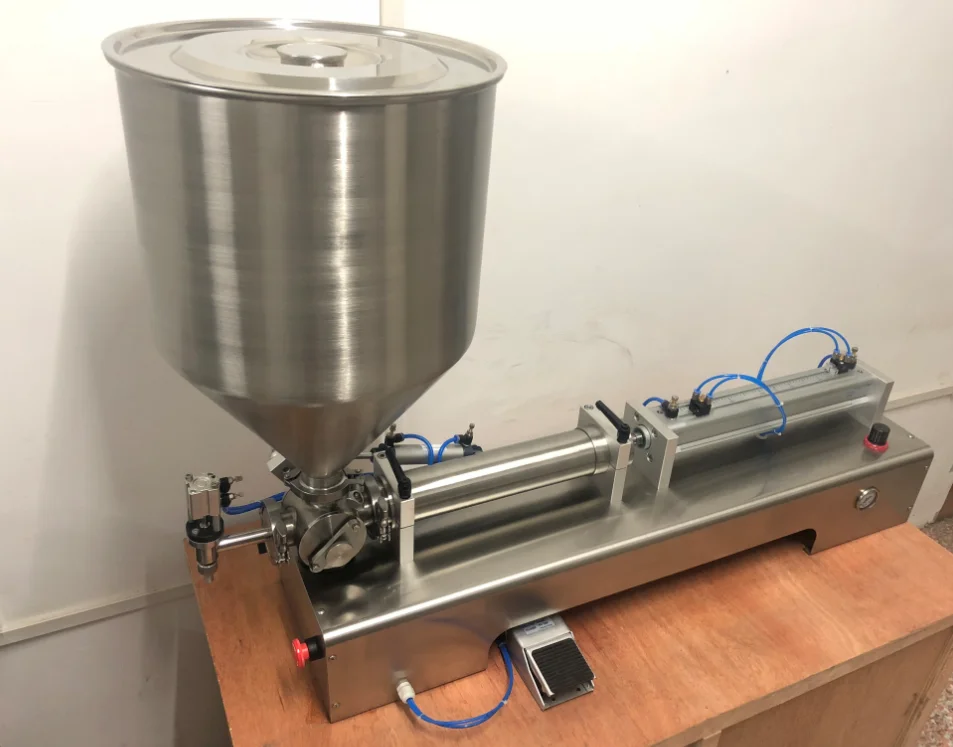 VEVOR Machine de Remplissage de Pate Liquide Pneumatique 100-1000 ml,  Pneumatique Machine de Remplissage Liquide en Acier Inoxydable 220 V, avec