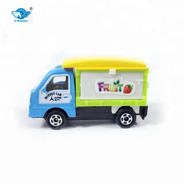Cool Design Scale Model Car Diecast Toy Car with Open Door Food Truck