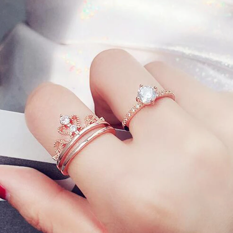 Adjustable Alloy King Queen Wedding Ring Sets for Women, OEM