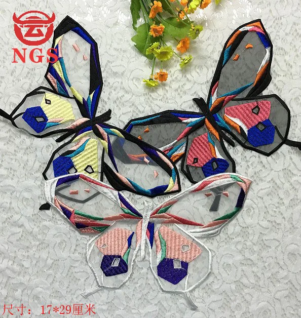 Custom Different Color Classic Lace Embroidered Butterfly Dress See Through Large Label Patch Suitable For Cloth Buy Cheap Custom Cloth Patch Butterfly Patch Lace Patch Product On Alibaba Com