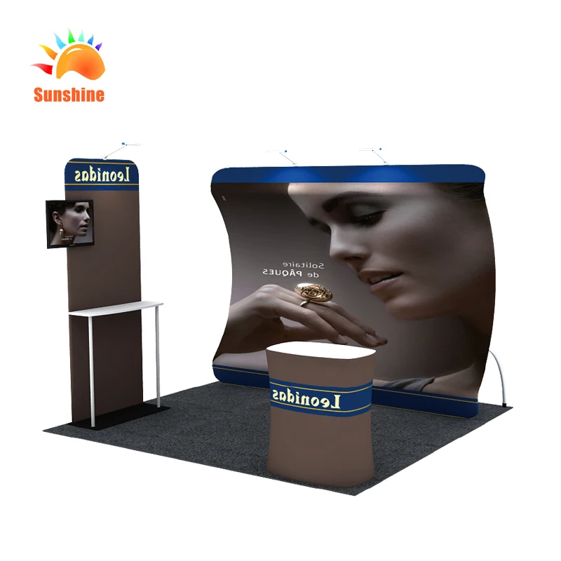 Pop up дисплей стены для выставочного стенда или выставки дисплей Фон Натяжная баннерная ткань