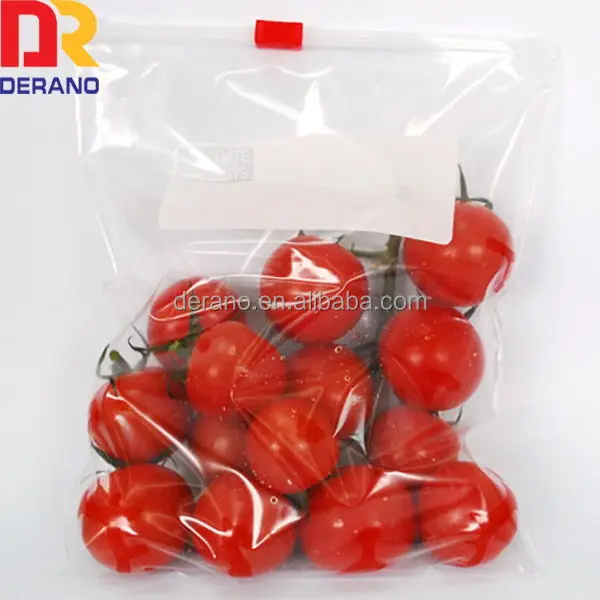 Индивидуальный многоразовый пакет для хранения фруктов LDPE Zip Slider/пластиковый пакет на молнии