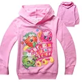 New 2015 girls t shirt t shirts shopkins kids children clothing nova child winter autumn clothes