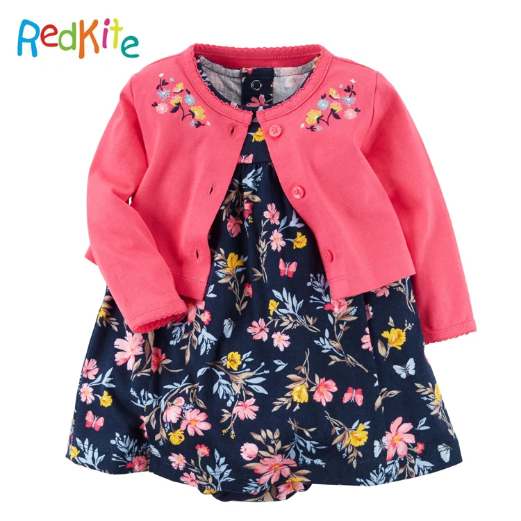 Мульти Стиль 2 шт. Комплект комбинезон для девочек комплект одежды, органический хлопок детские Боди Комплект, детское платье