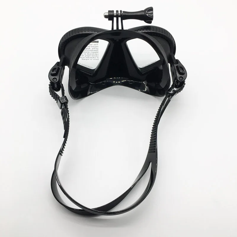 DEEPGEAR Extreme low volume spearfishing mask black silicon