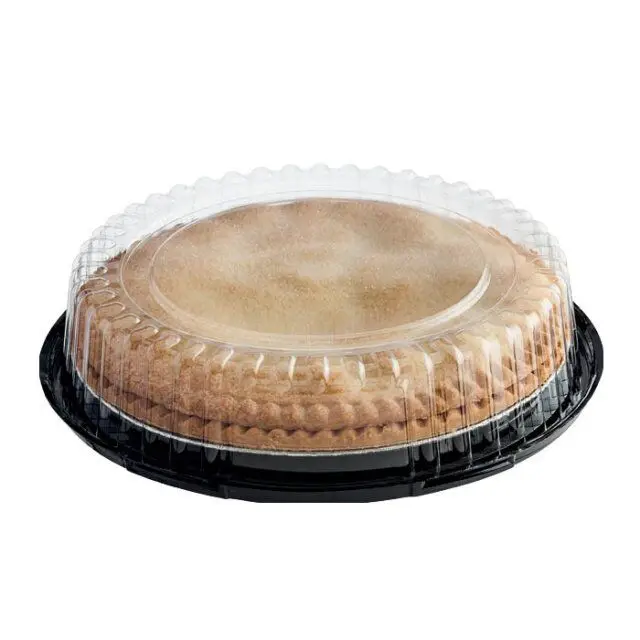 Customized PET Transparent Disposable Plastic Round Wedding Cake Packaging Container Boxes for Cake Packing