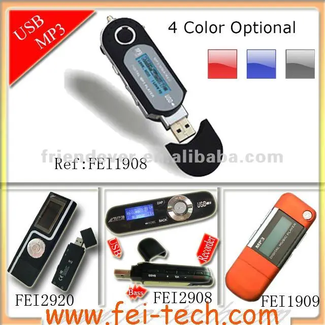 
USB mp3-плеер с батареей AAA 