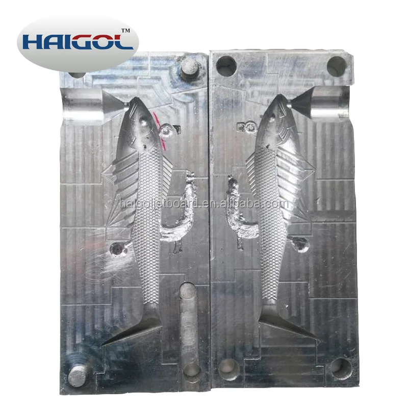 Mould building for fishing lure soft