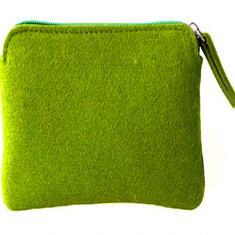 Оптовая продажа милый маленький недорогой фетровый Кошелек для монет на молнии в новом стиле