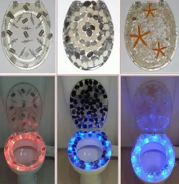 led toilet seat polyresin toilet seat