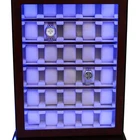 Wooden Wall Stand Cabinet Display Watch Box with LED Light Custom