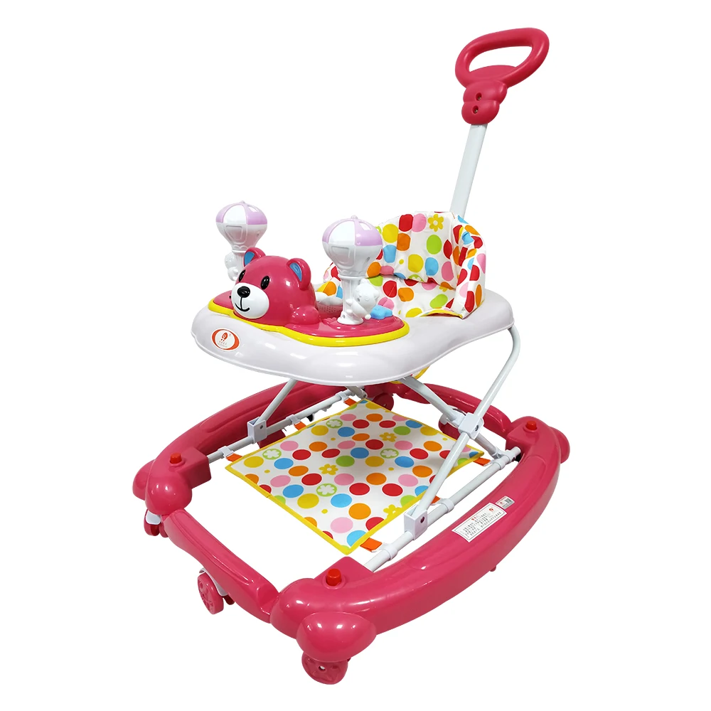 Popular Musical 4 in 1 Rocking Horse Baby Walker Stroller with Push Handle
