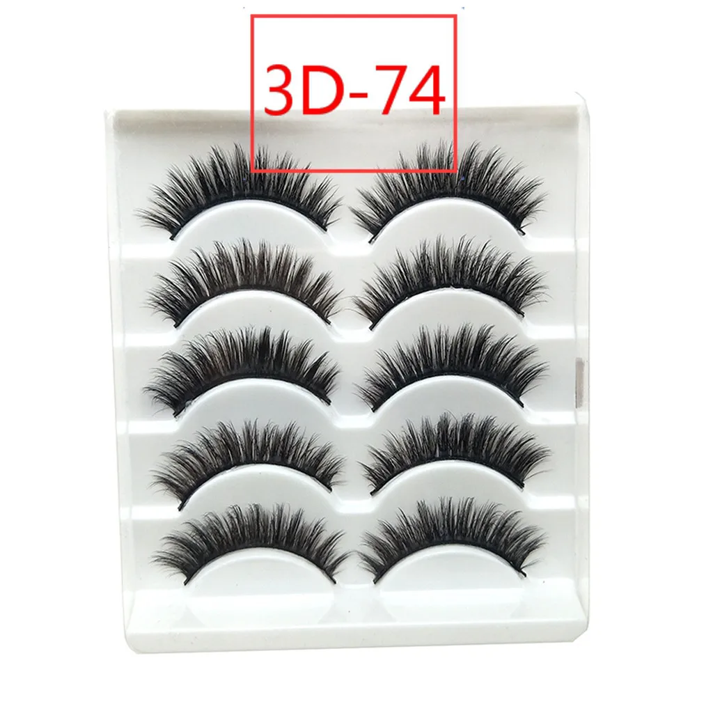 5Pair Luxury Lashes 3D Mink Eyelashes Handmade Reusable Natural Curling Thick Eyelashes Popular False Lashes Makeup L58 - AliExpress - 웹