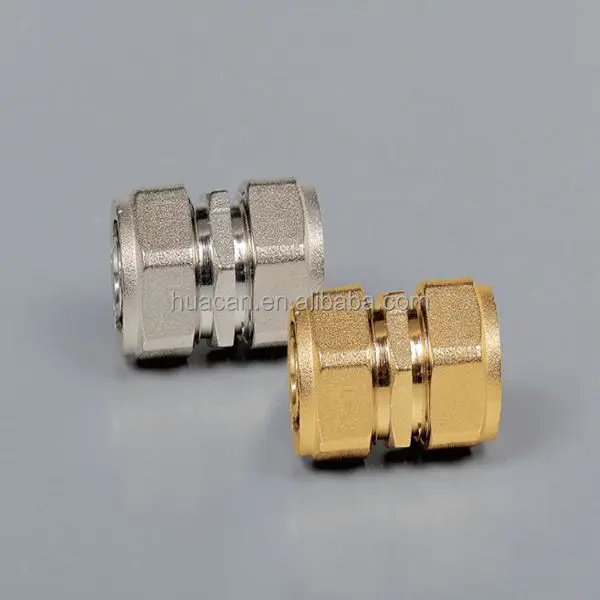 Brass/Copper Compression Equal Coupling Fittings For Pe Pipe