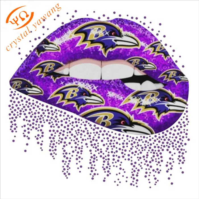 Source ravens rhinestone iron on transfer wholesale for T shirt on  m.