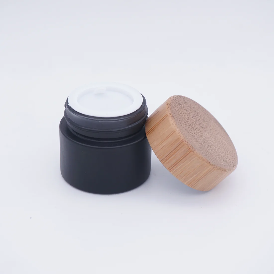Matte Black Glass Cream Containers Cosmetic Jar With Bamboo Lid Buy Cream Containers Cosmetic Glass Cream Containers Cosmetic Black Cream Containers Cosmetic Product On Alibaba Com