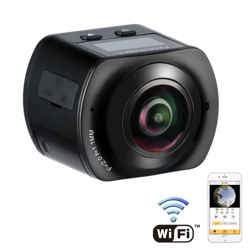 V1B Camera 360 Action Wifi 2448*2448 Ultra HD Mini Panorama Degree Sport  Driving VR +Exquisite retail box