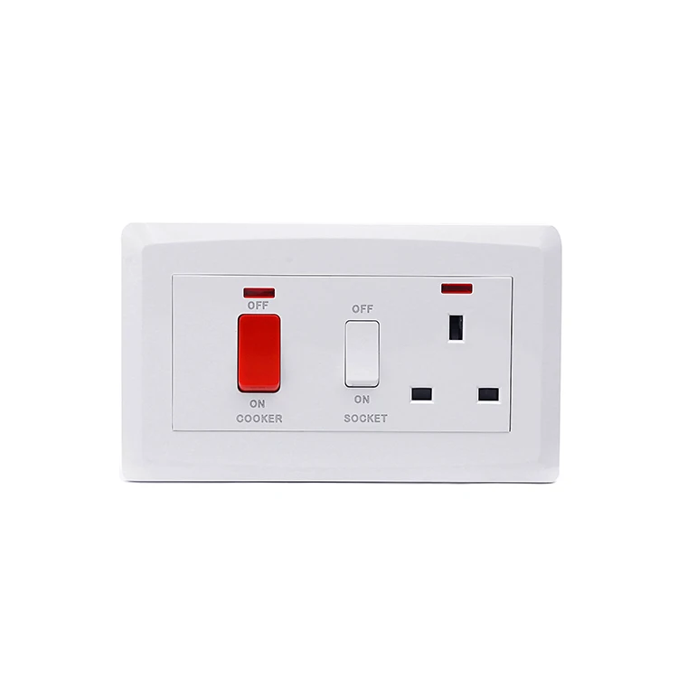 Double Pole Wall Switch 45A Rice Cooker Control Unit 13A Switch Socket Outlet
