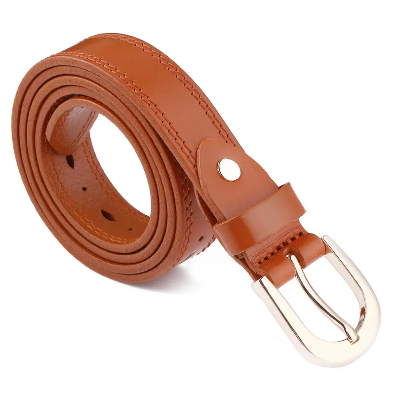 Custom Design Fashion Women Belt With Pin Buckle Genuine  display picture 1