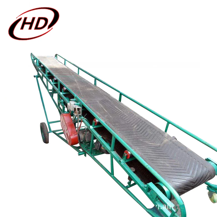 Sand Hopper Belt Conveyor Stacker System With Move Wheels