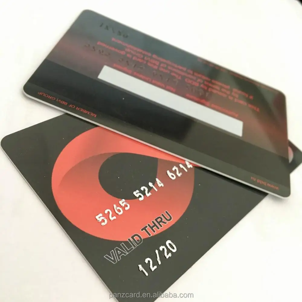 Factory Embossed Numbers Blank  Credit Card Printing Plastic Magnetic Card Health Medical Membership Pvc Business Card with Chip