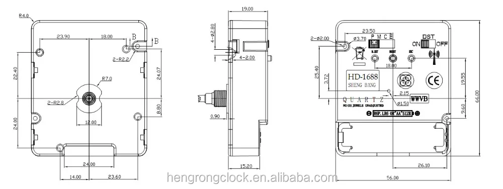 Atomic Clock Movements WWVB Radio Controlled Clock Movement/Mechanism Clock Work for USA Market