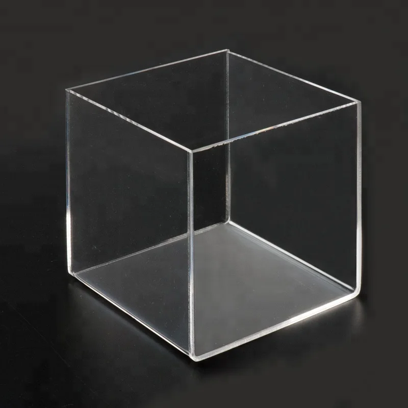 8x8x8 inch clear plexiglass 5-sided acrylic| Alibaba.com