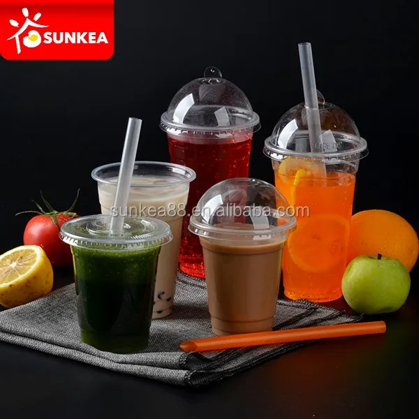 Disposable PET Plastic Juice Cups and Lids - Buy Plastic Juice Cups,  Plastic Cups, PET Plastic Cups Product on Food Packaging - Shanghai SUNKEA  Packaging Co., Ltd.