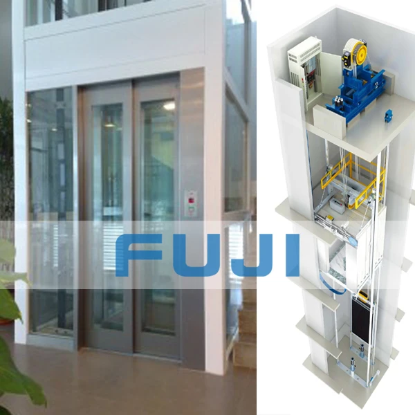 FUJI machine room elevator 8 passenger lift size