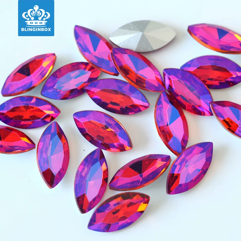 Triangle Shape Best Selling All Colors 16mm Machine Cut Glass Stone Beautiful Pointback Stone for Ornament Making