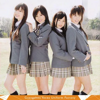 Sexy Plaid School Girl Dress Uniform Fabric Patch - Buy Sexy School