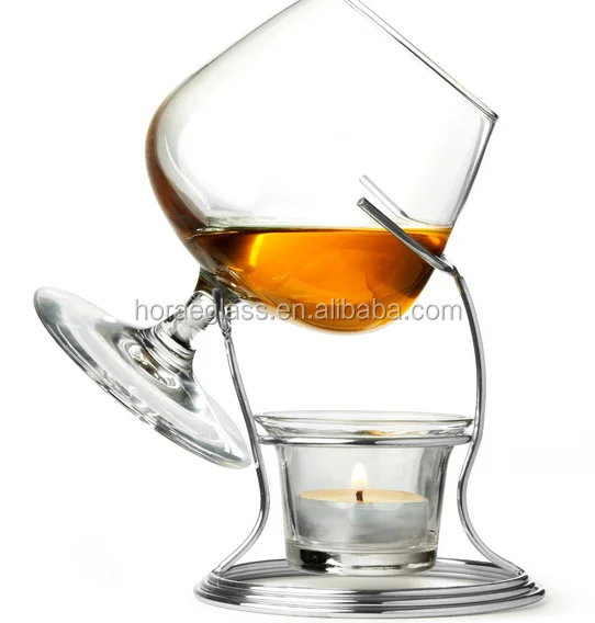 2 Pack Brandy Cognac Bourbon Glass Warmer Tea Light Gentlemen Snifter Copper 