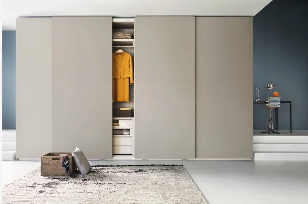 Simpel Design Clothes Storage Cabinet with Drawer Shoe Racks No Door Wardrobe Solid Wood Almirah Godrej