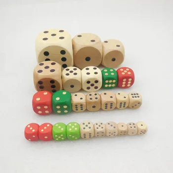 Natural Wooden Dice With Gold Dot,Wooden Game Dice -12mm/16mm/18mm/20mm -  Buy Dice With Colored Dots,Custom Wood Dice,Wooden Dice Product on